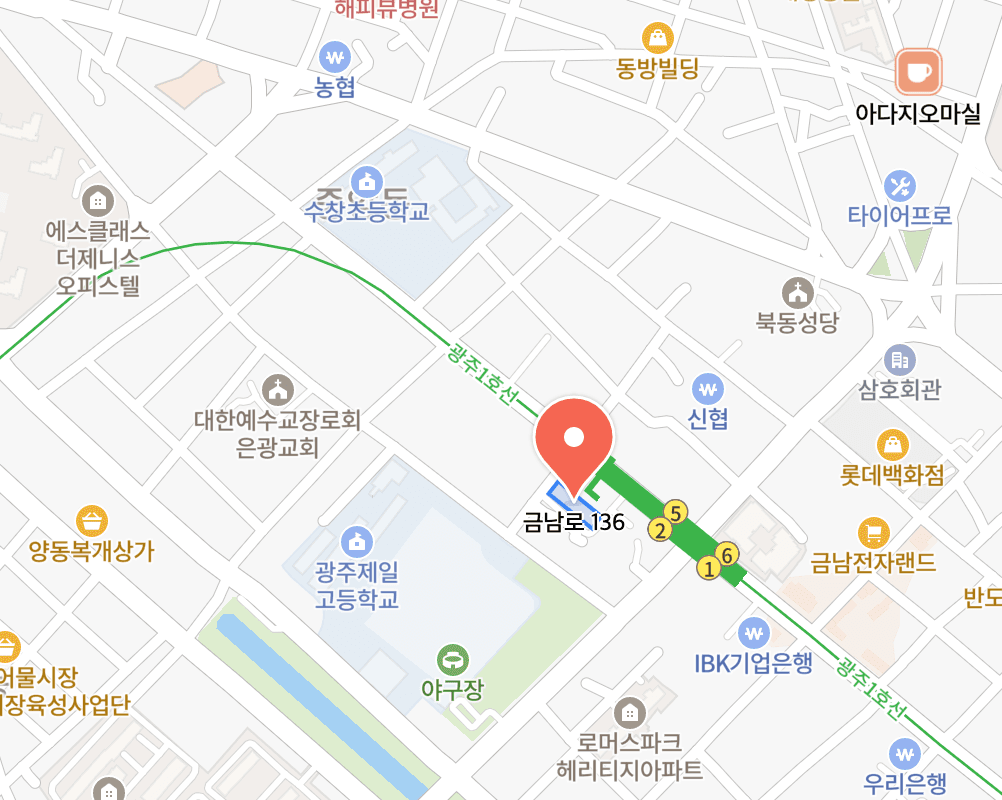 법무법인 스탠다드 광주분사무소 지도